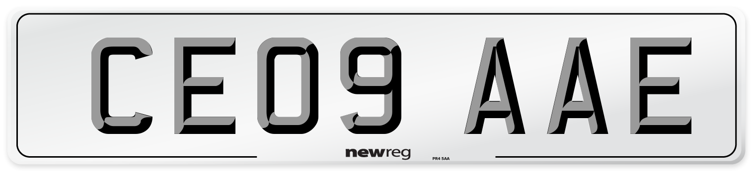 CE09 AAE Number Plate from New Reg